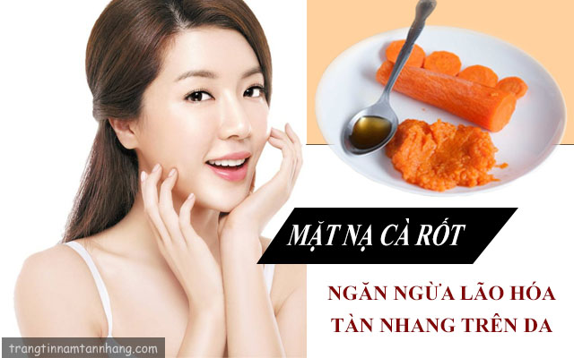 Mặt nạ trị tàn nhang với cà rốt