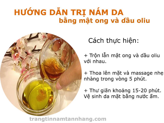 Cách trị nám da bằng mật ong và dầu oliu