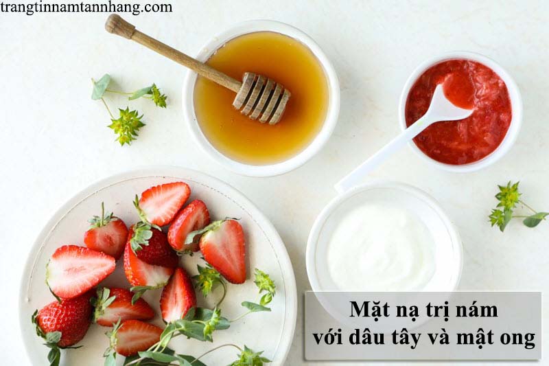 Mặt nạ trị nám da bằng dâu tây