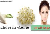 Công thức trị tàn nhang đơn giản từ giá đỗ và củ cải