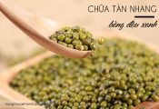 Đắp mặt nạ đậu xanh chữa tàn nhang