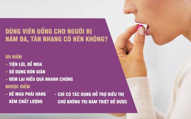 Ưu điểm của viên uống trị nám da tàn nhang