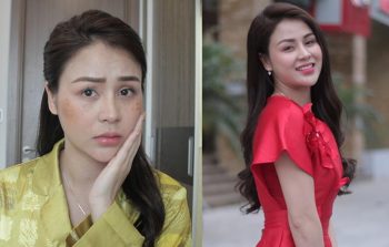 Hình ảnh trước và sau khi dùng Vương Phi của diễn viên Lương Thu Trang