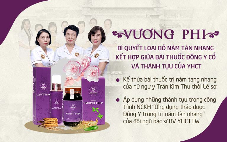 Vương Phi được nghiên cứu và hoàn thiện bởi đội ngũ chuyên gia Da liễu hàng đầu