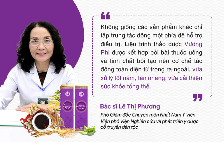 Bác sĩ Lê Phương đánh giá về Liệu trình xử lý nám Vương Phi