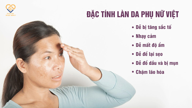 Một số đặc tính nổi bật của làn da phụ nữ Việt Nam