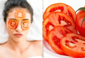 cà chua chứa hàm lượng vitamin C rất lớn có khả năng ức chế sự hình thành của hắc sắc tố melanin, nhờ đó giúp hạn chế hình thành nám trên da.